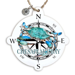 Chesapeake Bay, MD Blue Crab Compass Ornament