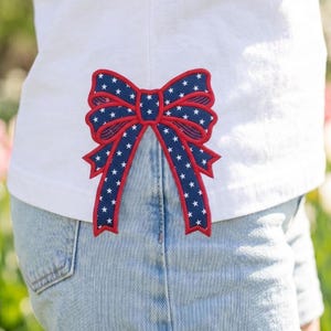 Split Seam Bow Applique Machine Embroidery Design