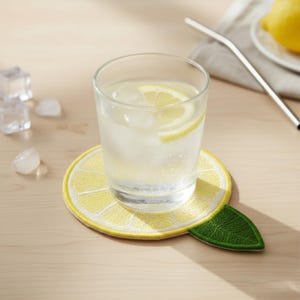 Lemon Slice Coaster - Freestanding Applique Machine Embroidery Design