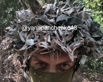 Ukrainian Tactical Gear Helmet Cover, Modern Combat Camo Military, Scrim Helmet Cover, camouflage Fast Airsoft Helmet Attachment