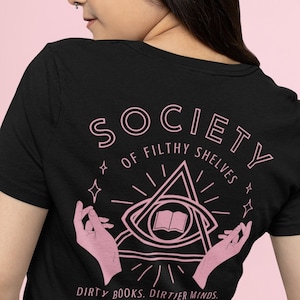 Society of Filthy Shelves Unisex Short Sleeve Tee | Spicy Romance Reader T-Shirt | Smut Shirt