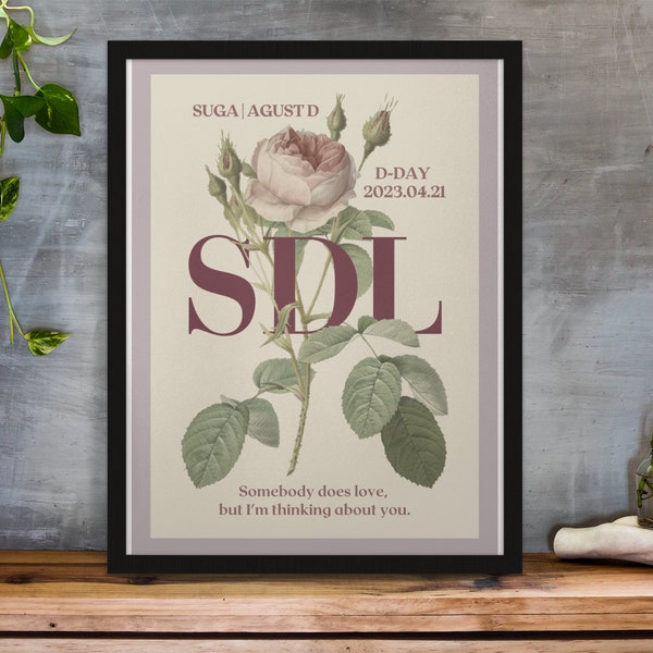 SDL SUGA | Agust D Instant Download | Printable Poster | Shirt Graphic | Min Yoongi D-Day Art Print