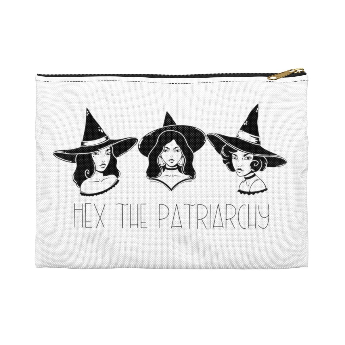 Hex the Patriarchy Witchy Accessory Pouch Polyester - Etsy