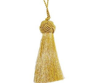 4 inch metallic sleutelknoopkwastje met 2 inch lus