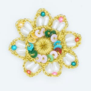 Apliques de cuentas de 2,5 cm de ancho - AAP-33 - Paquete de 10 piezas