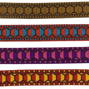 3/4 Inch wide woven jacquard ribbon 5 Yards