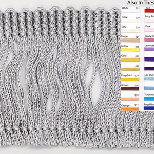 2 inch Chainette Fringe Trim Rayon in Various colors - priced per yard