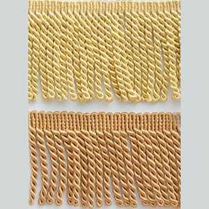 4-inch long Bullion Fringe for curtain sofa pillow or decor - price by the yard