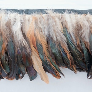 Rooster Coque Feather Fringe for Costume, Craft and home decor - priced per yard