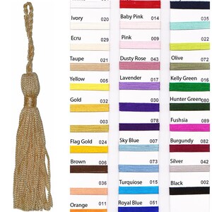 Rayon Tassels with 2" Loop: Dress Jewelry, Craft Supplies - 5 Piece