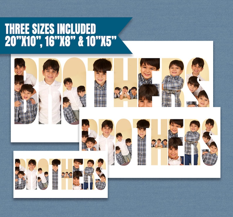 instant download Brothers Storyboard Template photography template photographer moodboard photoshop brothers board psd Collage Template