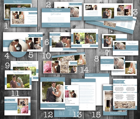 marketing set for photographers digital branding template etsy
