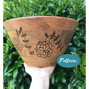 Benutzerdefinierte Holzbrandmuster: Blumenranke / einfaches Muster Template Design Schablone / Brandmalerei Art Cutting Decor / Instant Download PDF File