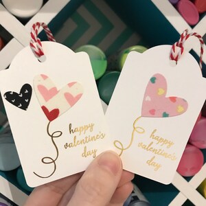 DIY Card Making Kit: Happy Valentine's Day Gift Tags / Fabric Art Craft Kits for Adults Teens / Custom Gold Foil Handmade Set Classroom Idea image 5