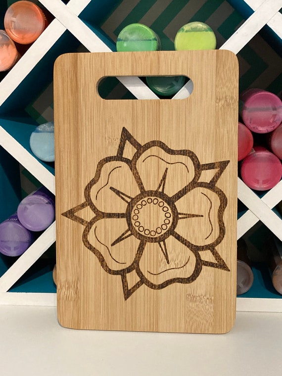 Custom Cutting Board Flower Floral Home Wall Art Kitchen Decor With Handle Wood Burned Gift Ideas for Women Her Wooden Gifts Chopping Etsy UK