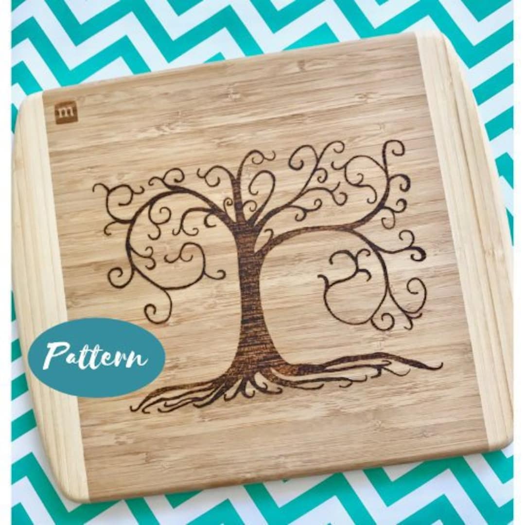 Custom Wood Burning Patterns: Heart Tree // Easy Pattern Template Design //  Pyrography Art // Instant Download PDF File // Cutting Board -  Denmark