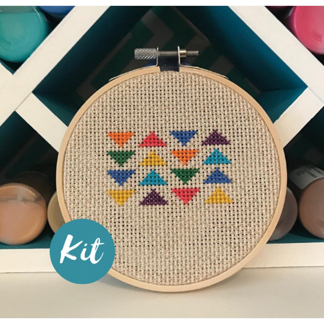 Beginner Cross Stitch Kit: Dandelion // Custom Embroidery Pattern Design //  DIY Craft Kits for Adults // PDF File // Modern Decor Hoop Art by Annabelle  James