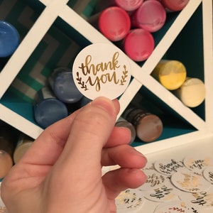 25 Gold Foil Thank You Stickers // Custom Labels for Packages Business ...