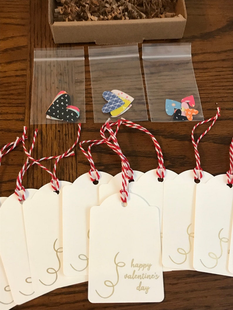 DIY Card Making Kit: Happy Valentine's Day Gift Tags / - Etsy