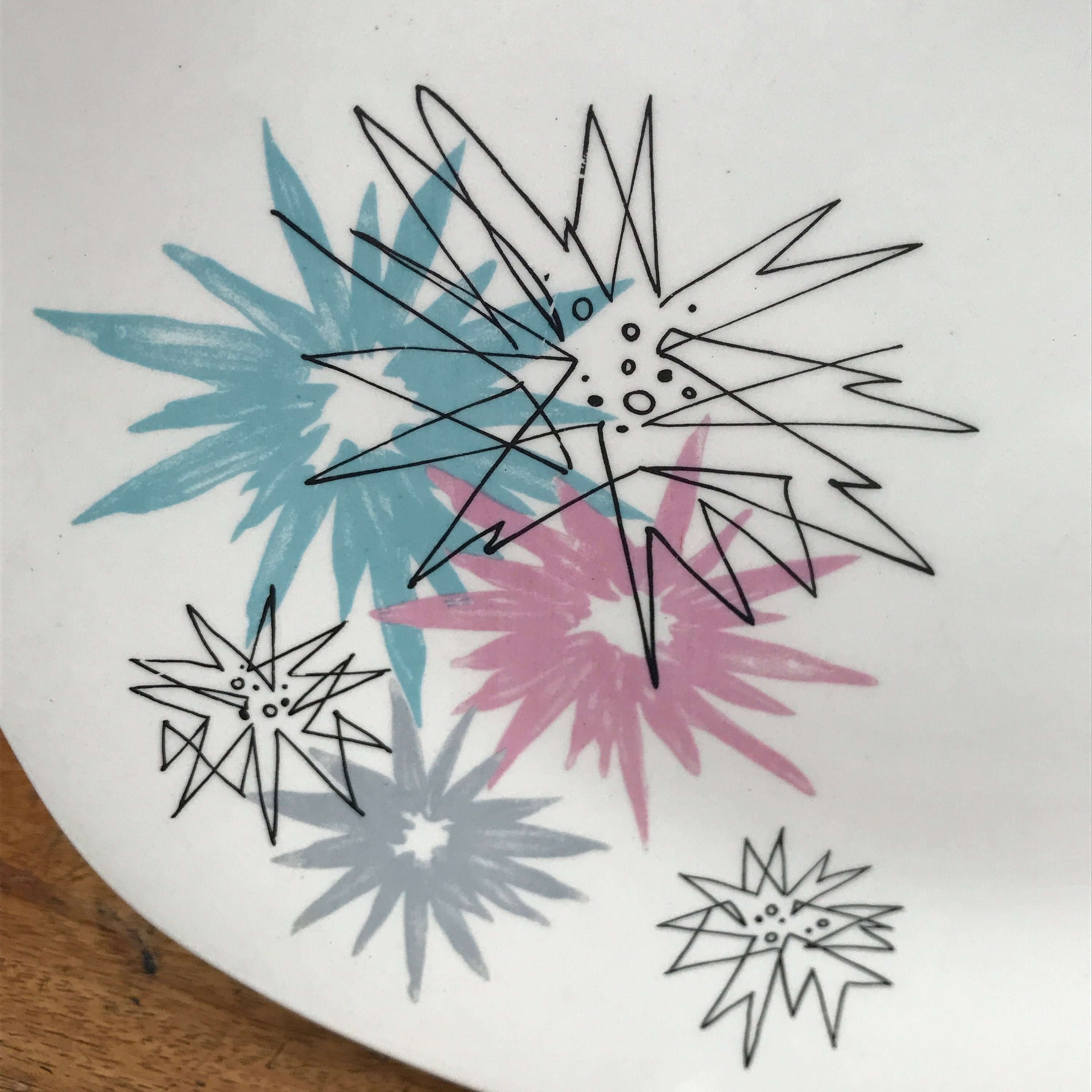 Midwinter 'quite Contrary' Atomic Starburst 1950s Pink and