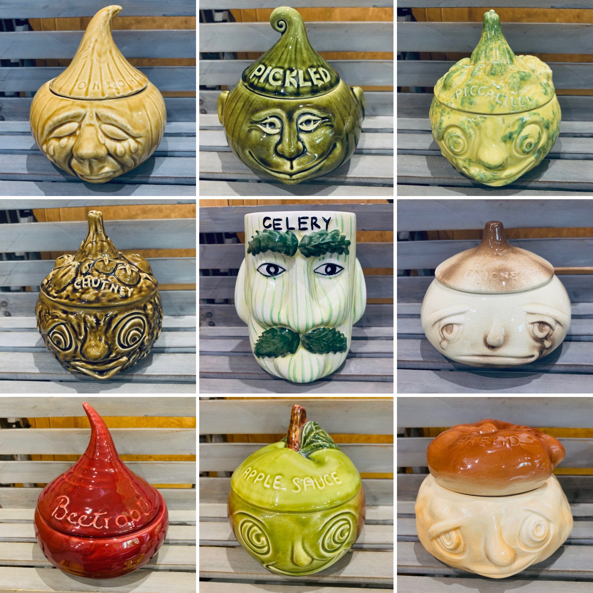 Sylvac Face Pots And Other Vintage 1950s Character Ugly Face