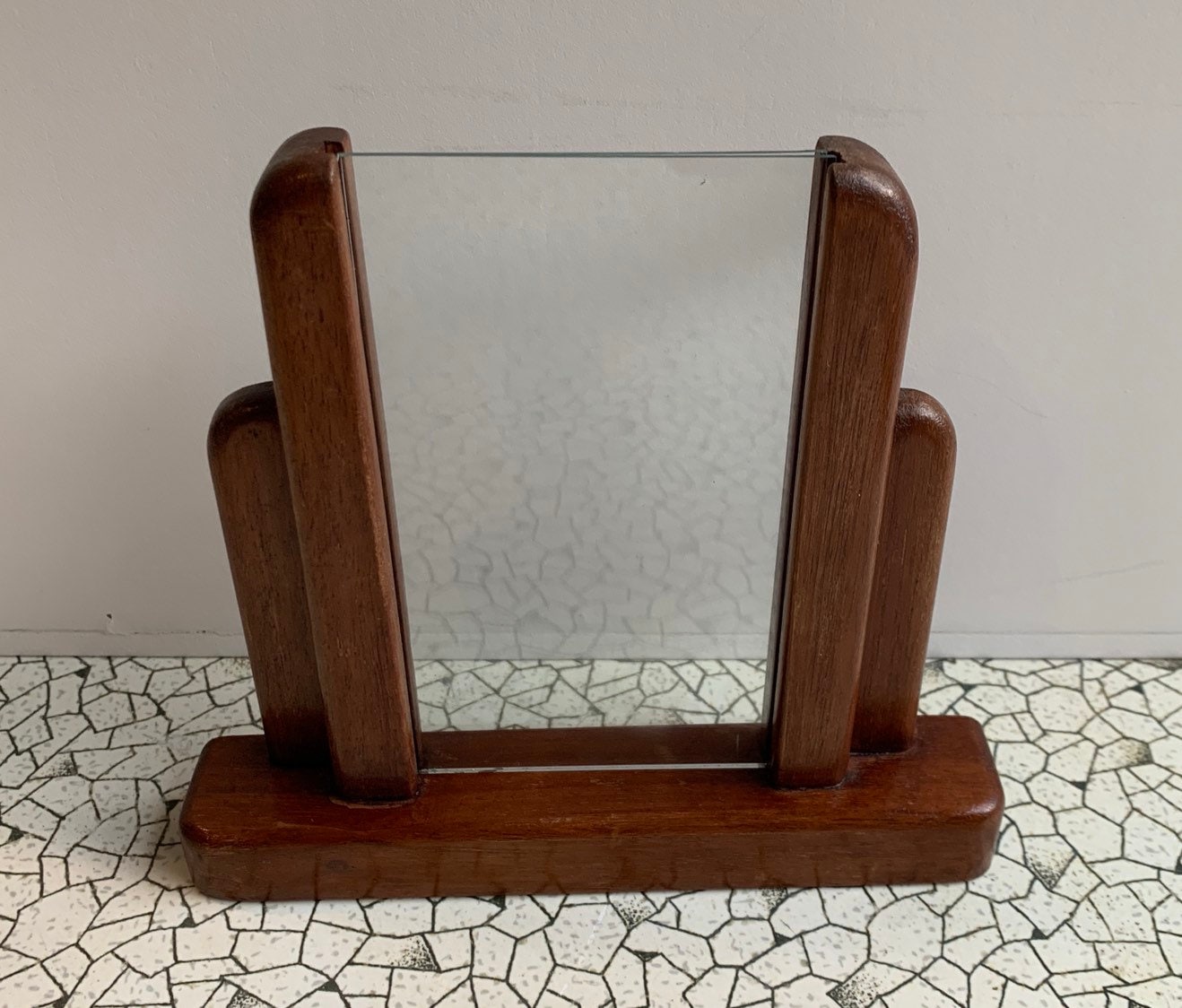 Original Art  Deco  1930s Wooden Photo  Frame Freestanding 