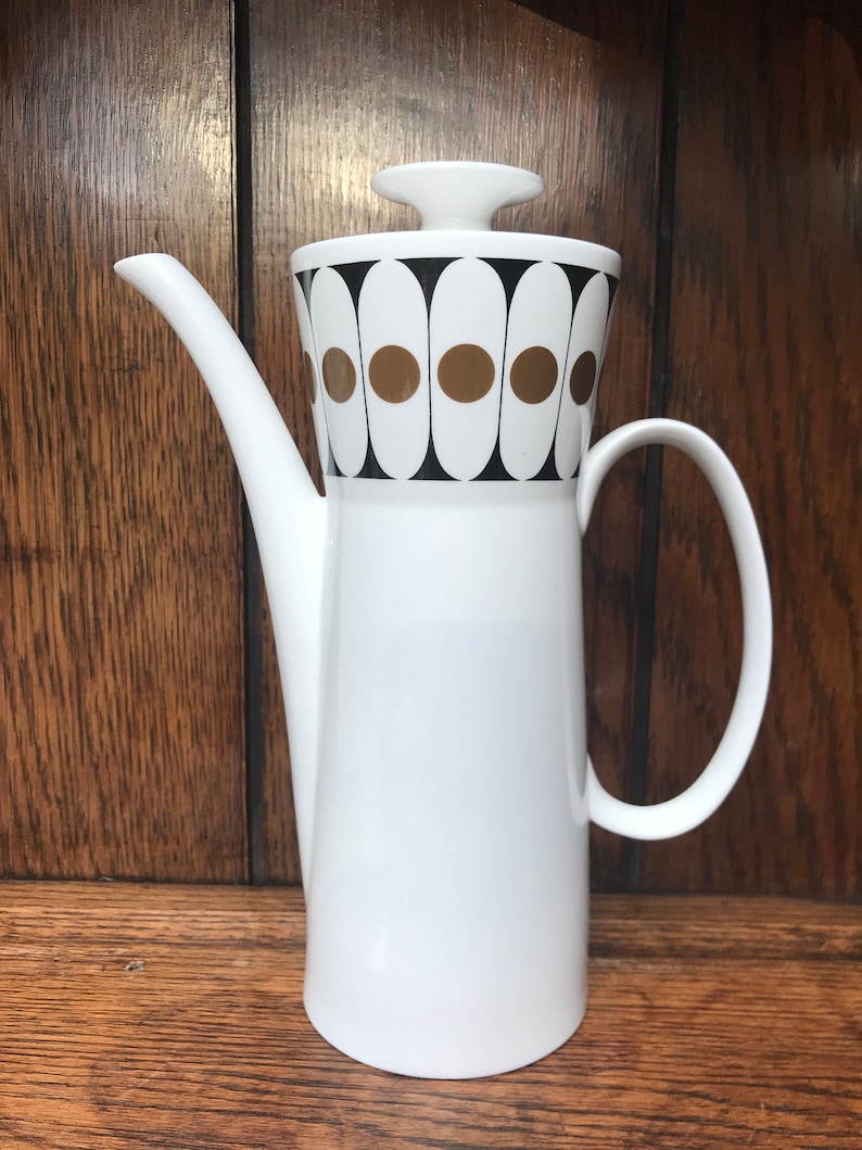 Black Velvet Hostess Tableware by John Russell coffee pot Etsy