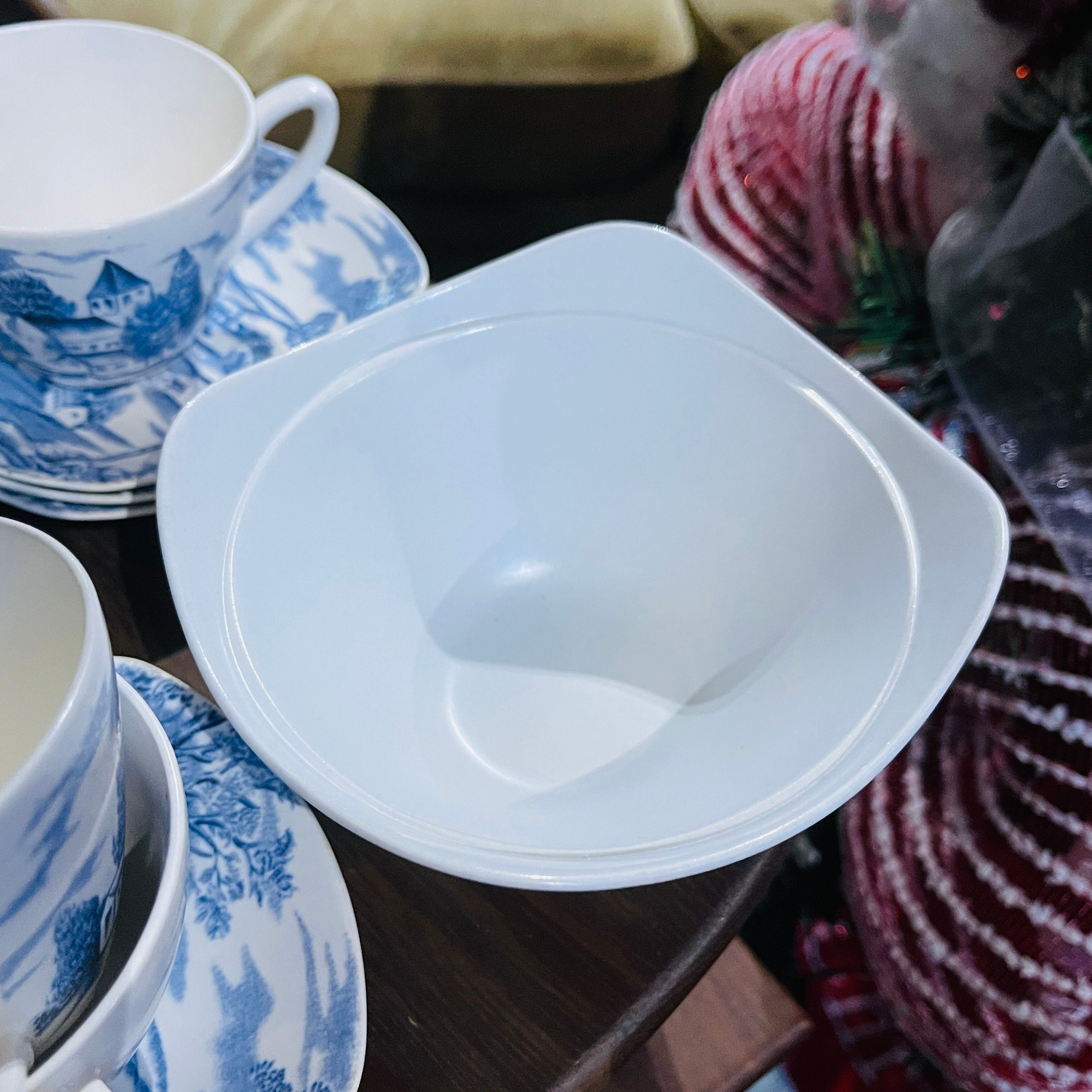 Midwinter Pottery Happy Valley Coffee Cups Saucers and Large Sugar Bowl