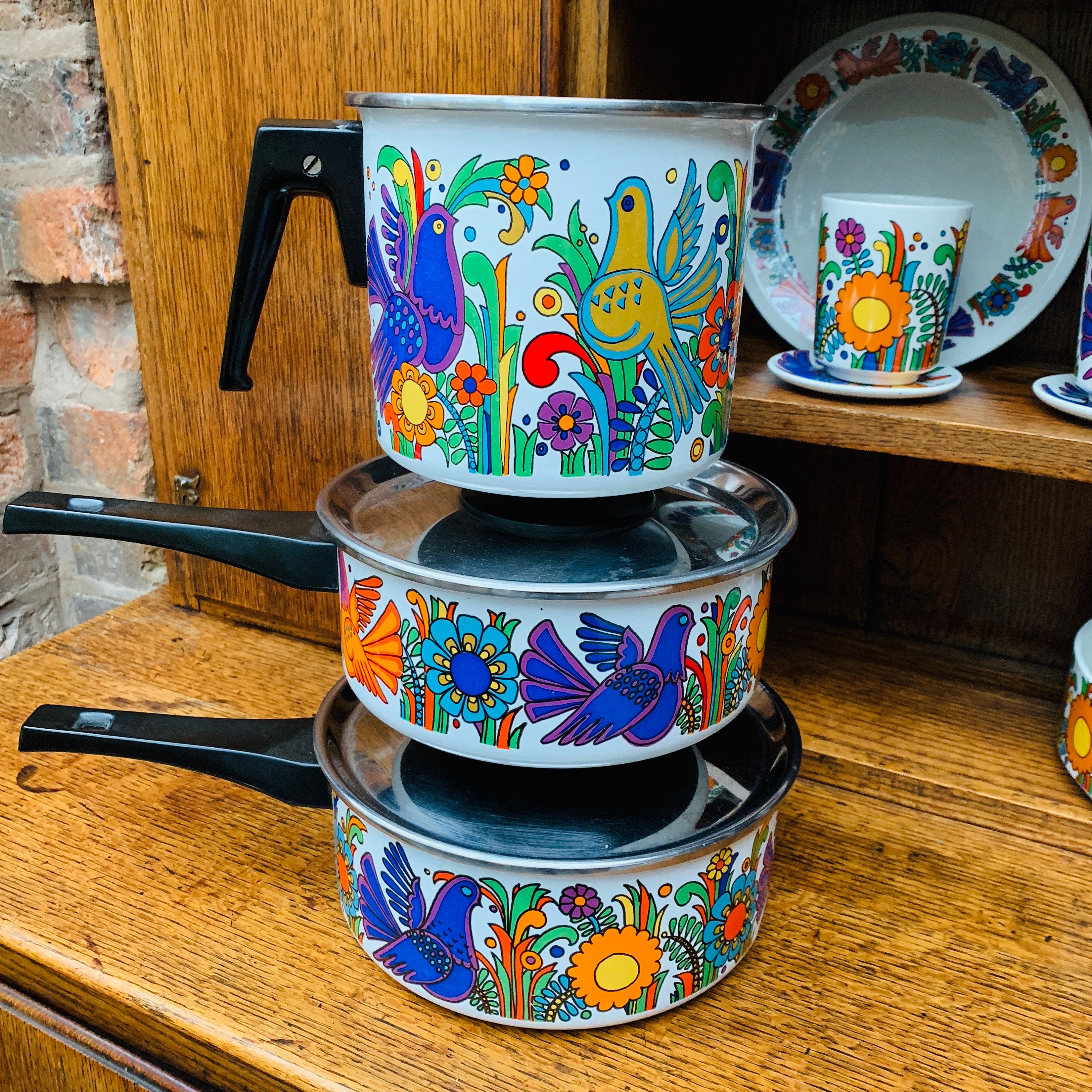 verlangen Peru Begraafplaats Huge 60-piece Villeroy & Boch Acapulco Collection including Ultra Rare  Beakers, Coffee Pot, Enamel Pans and Serving Tray