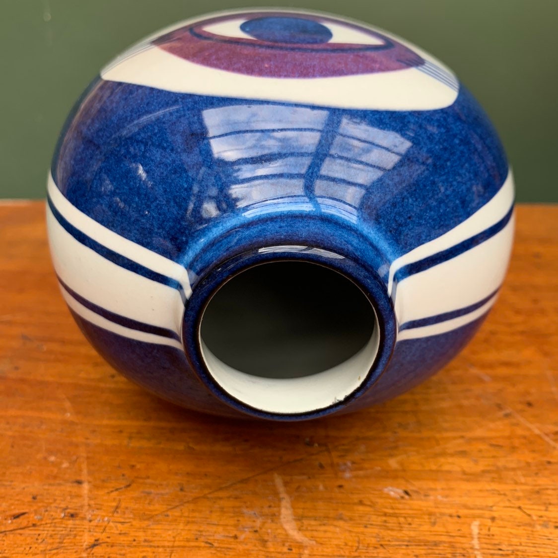 Royal Copenhagen 1960's Surrealist Eye Vase signed by Inge Royal Copenhagen 1960's Surrealist Eye Vase signed by Inge