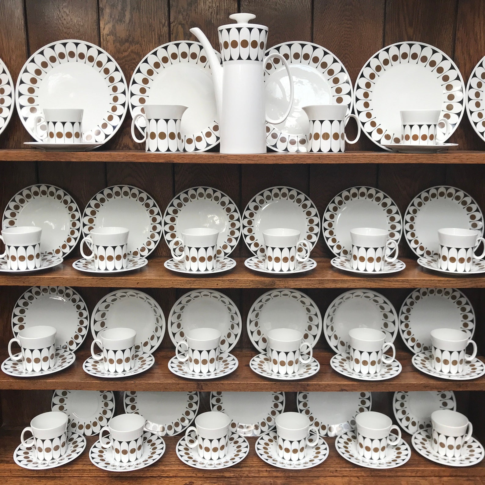 Black Velvet Hostess Tableware by John Russell coffee pot Etsy