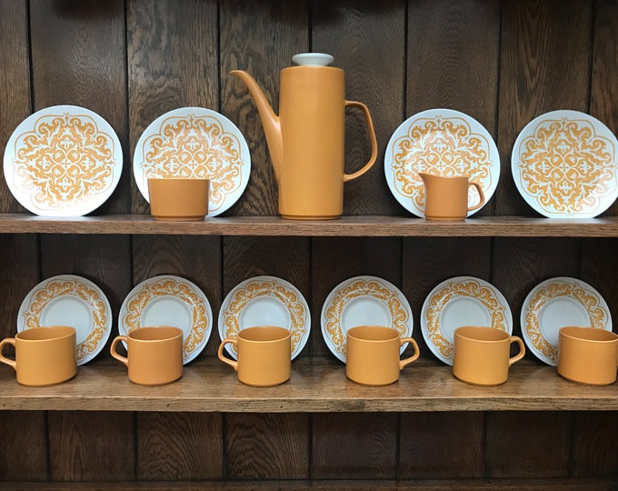 J&G Meakin Castile Pattern Mustard Yellow Tableware Pieces from the 1970s Maidstone Range