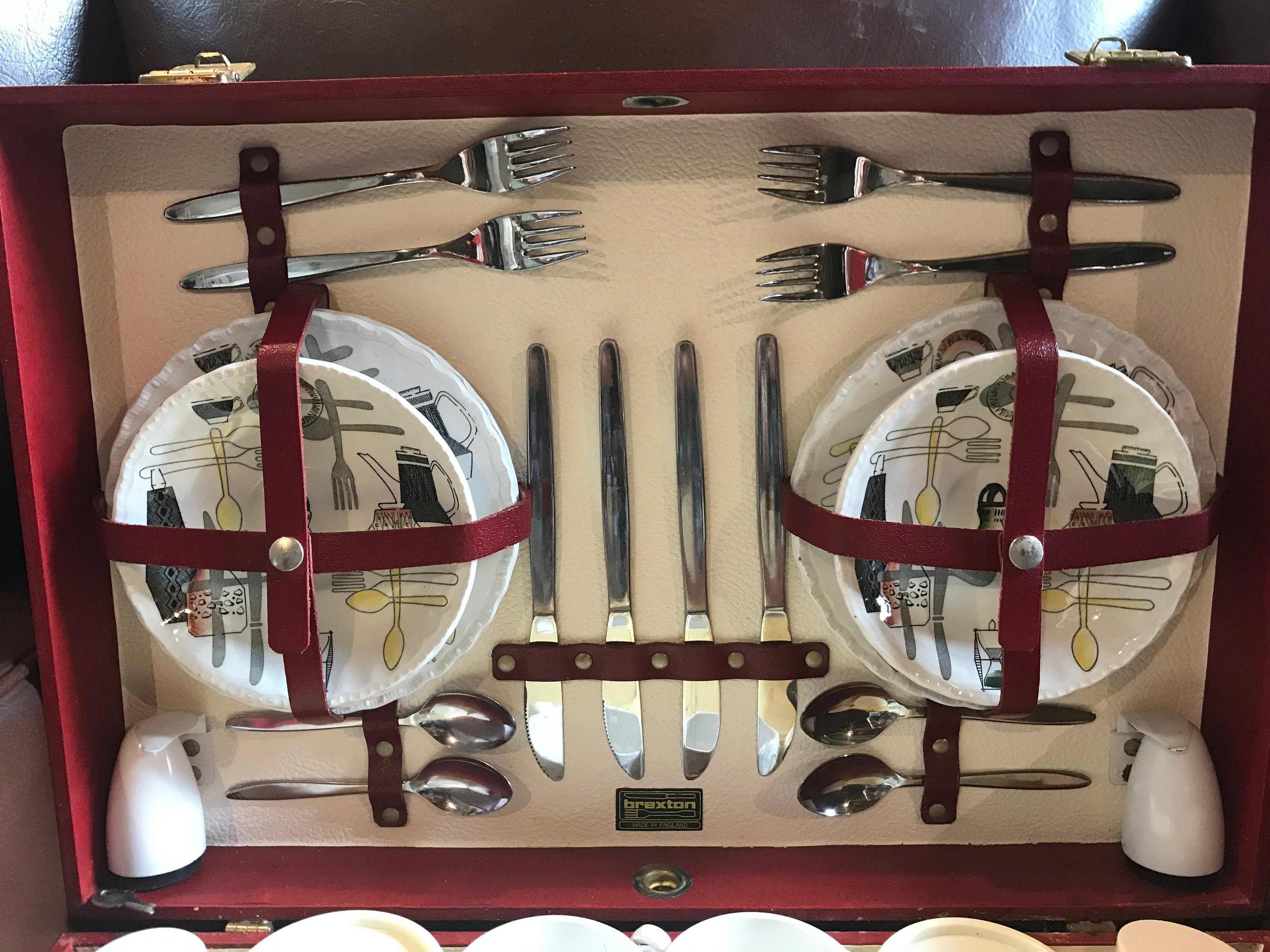 Vintage Red Picnic Hamper by Brexton with Iconic Barker Bros