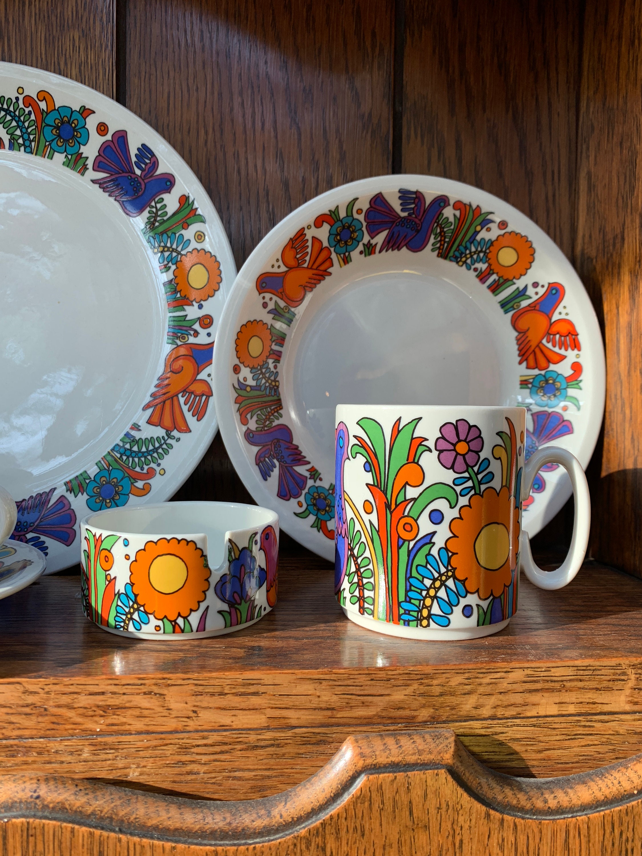 Huge Villeroy & Boch Acapulco Collection including Ultra Rare Beakers, Coffee Pot, Pans and Serving Tray