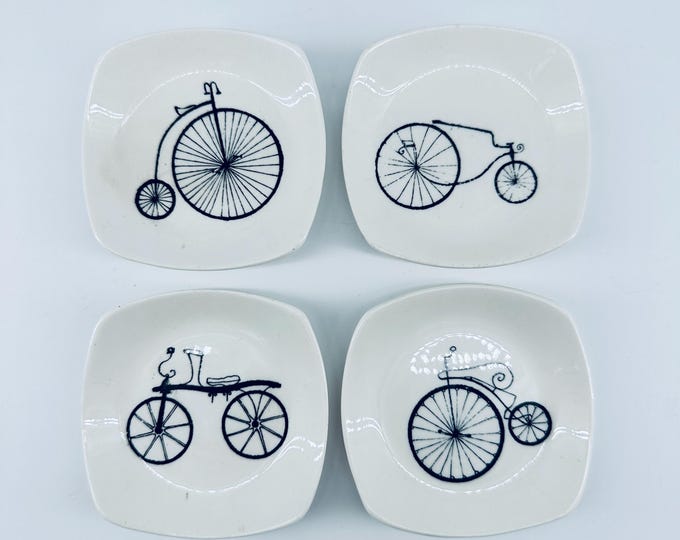 Midwinter Terence Conran Bicycle Pin Dishes Set - Transport Collectors Series 1950s