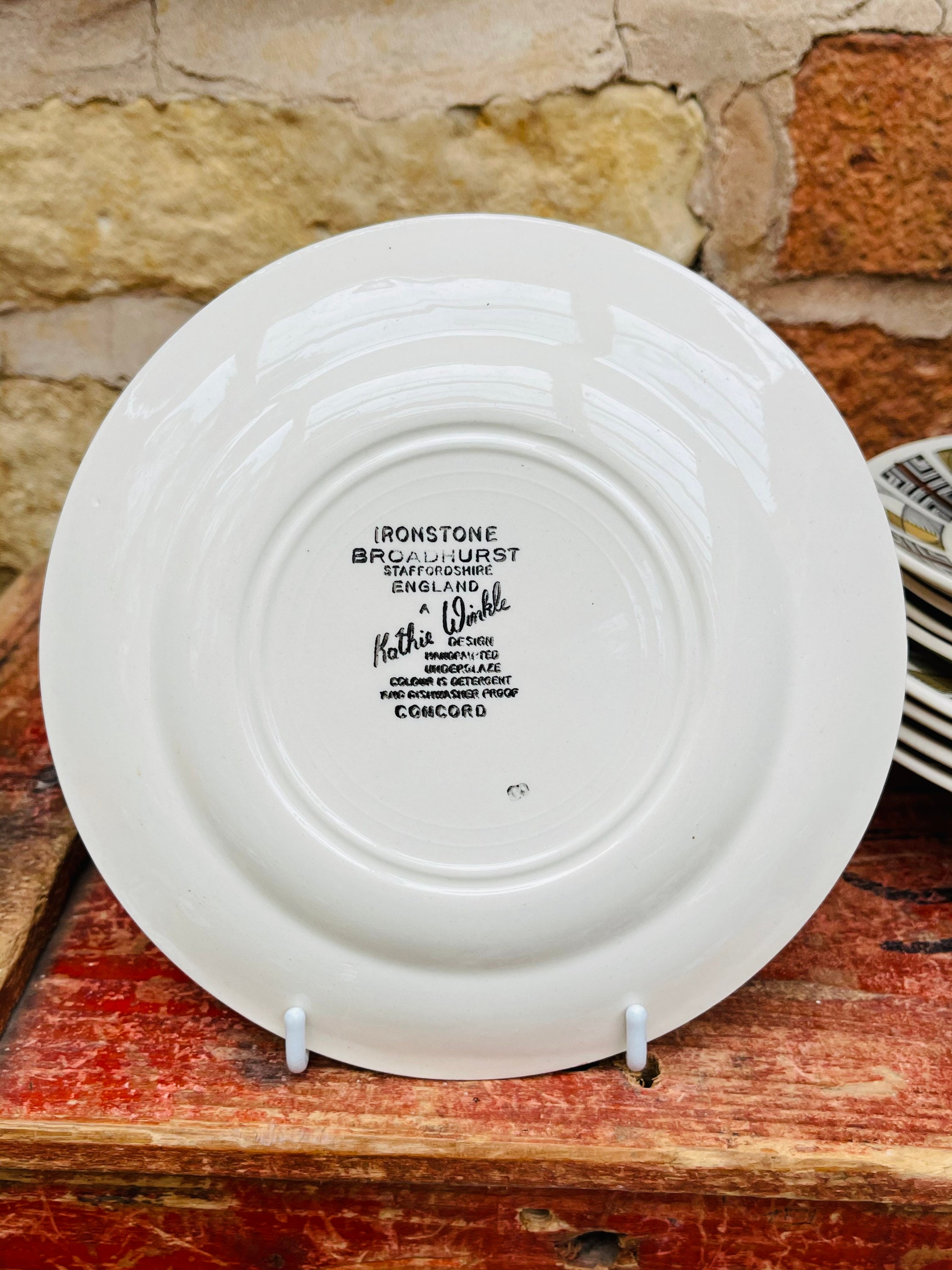 Kathie Winkle Concord Plates Teacups and Saucers for Etsy UK