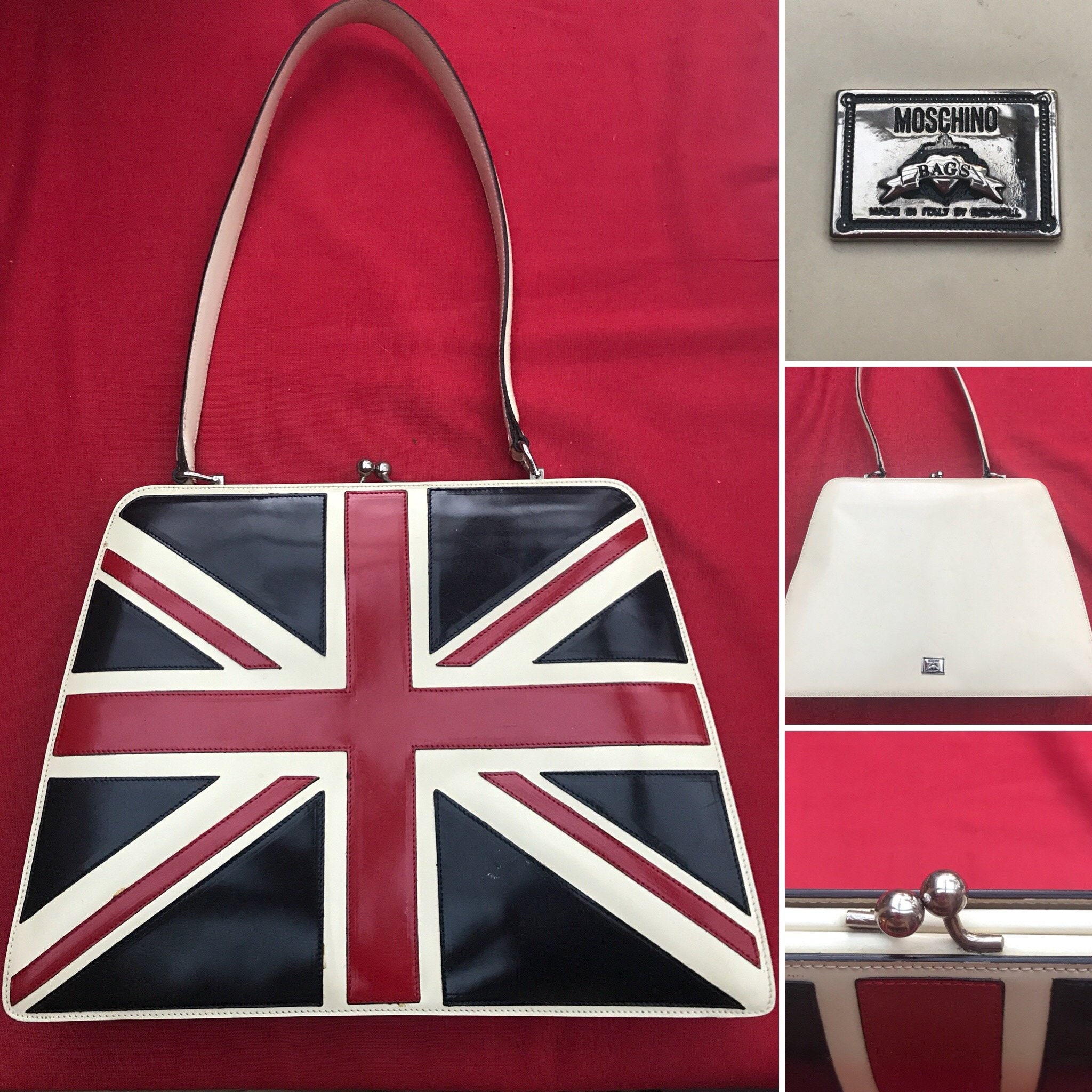 British Flag Leather Shoulder Bag