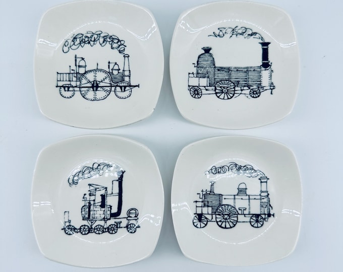Midwinter Terence Conran Locomotive Dishes Set - Transport Collectors Series 1950s