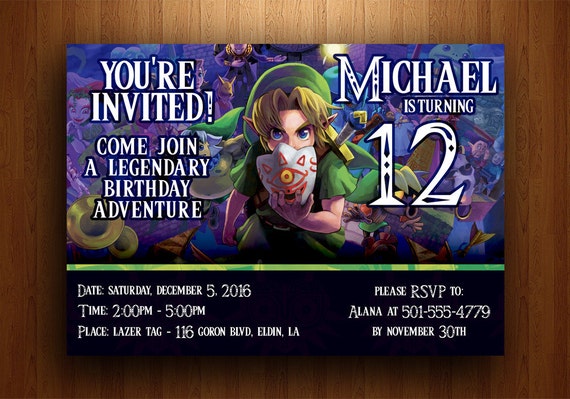 La Legende De Zelda Anniversaire Invitation Masque De Majora Etsy La Legende De Zelda Anniversaire Invitation Masque De Majora Etsy