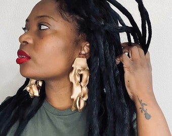 Fulani Earrings rope twist gold earrings