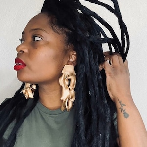 Fulani Earrings rope twist gold earrings