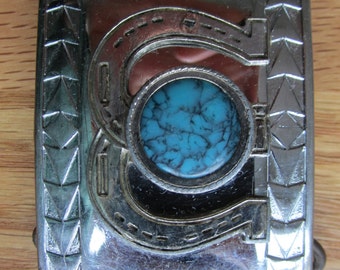 4 x 2 34 Contact Me For Shipping Taye EUC For Age Oval Rhinestones /& Metal Belt Buckle