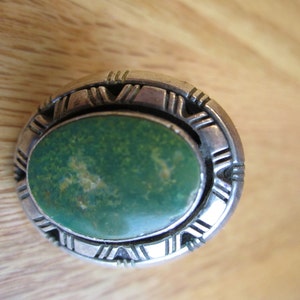 Navajo W.J. Johnson Sterling Silver. 925 turkusowy kamień 11,9 gramów rozmiar 4,5 GUC