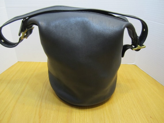 Vintage Coach Extra Large XL Bucket Bag Black Gen… - image 3