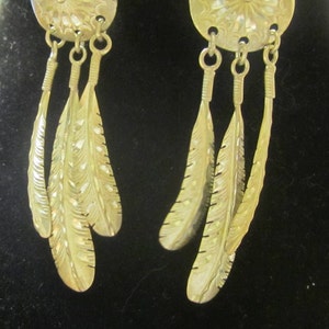 VTG .925 Sterling Silver Handcrafted Earrings weighs approximately 11 grams signed 925 M