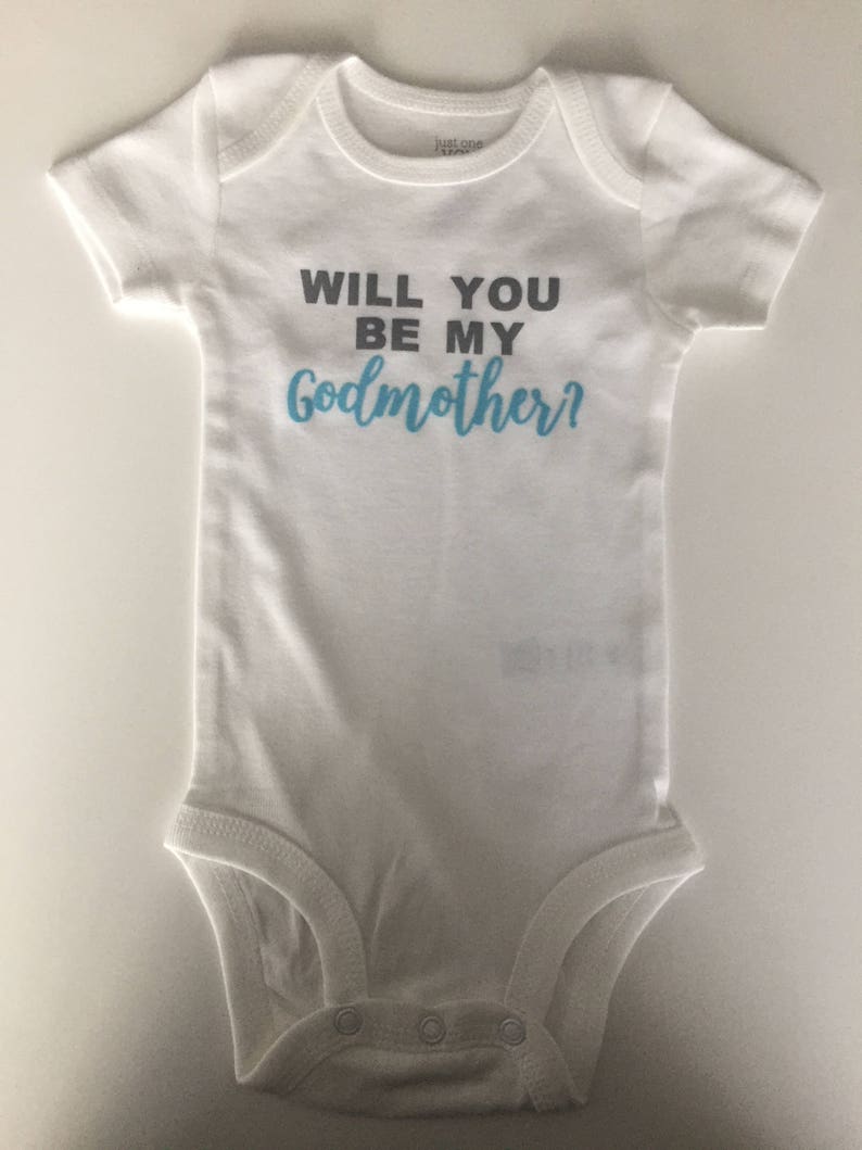 Will you be my GodfatherGodmother Bodysuits set of 2