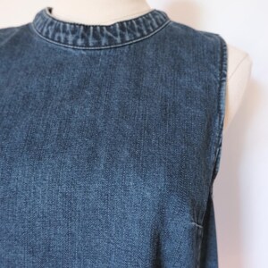 Vintage y2k Dark Wash Denim Swing Tank Anthropologie Size 6 image 2