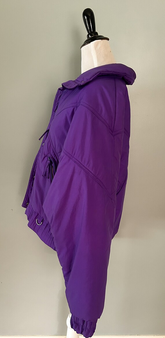 Vintage 80s Purple Ski Jacket Winter Coat Bright … - image 6