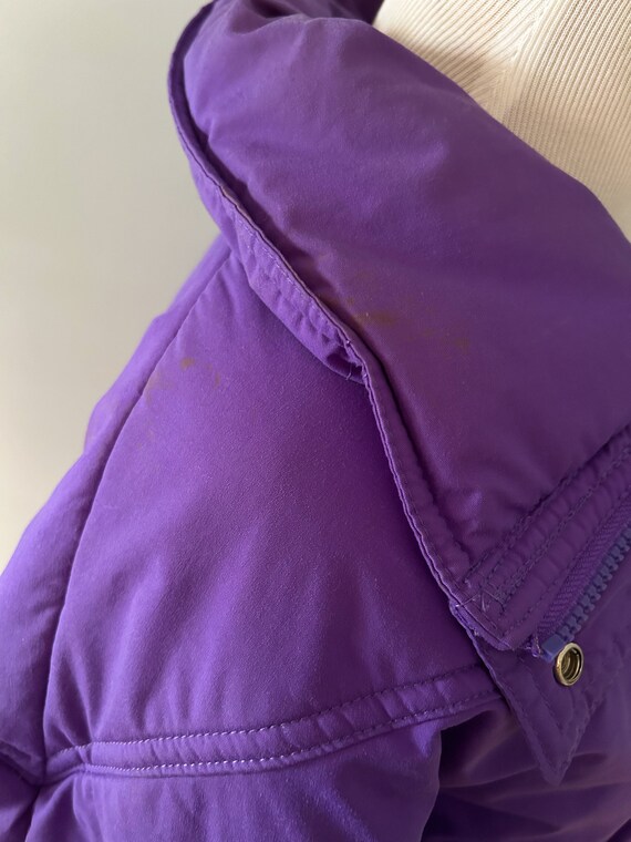 Vintage 80s Purple Ski Jacket Winter Coat Bright … - image 8