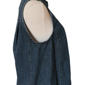 Vintage y2k Dark Wash Denim Swing Tank Anthropologie Size 6 image 3